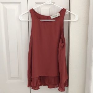 Abercrombie & Fitch Rust Sleeveless Blouse